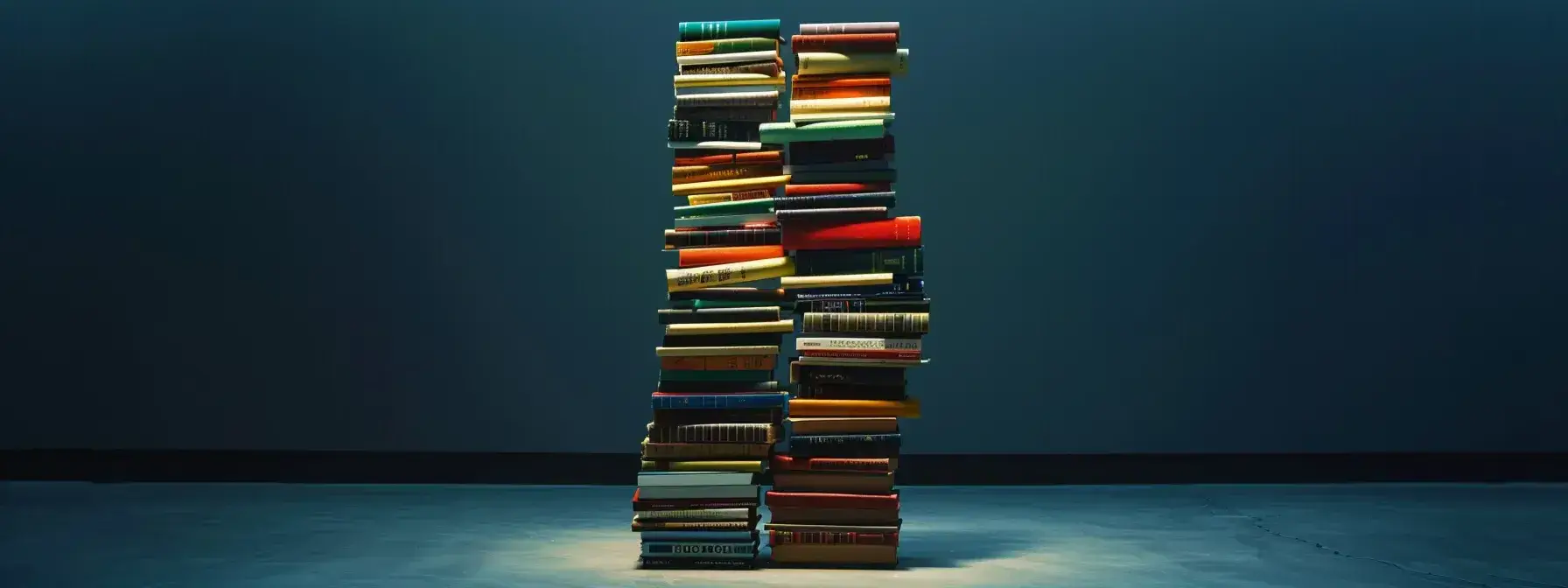a towering stack of books, with shorter ones at the bottom and taller ones at the top, symbolizing the impact of content length on seo rankings. a towering stack of books, with shorter ones at the bottom and taller ones at the top, symbolizing the impact of content length on seo rankings.