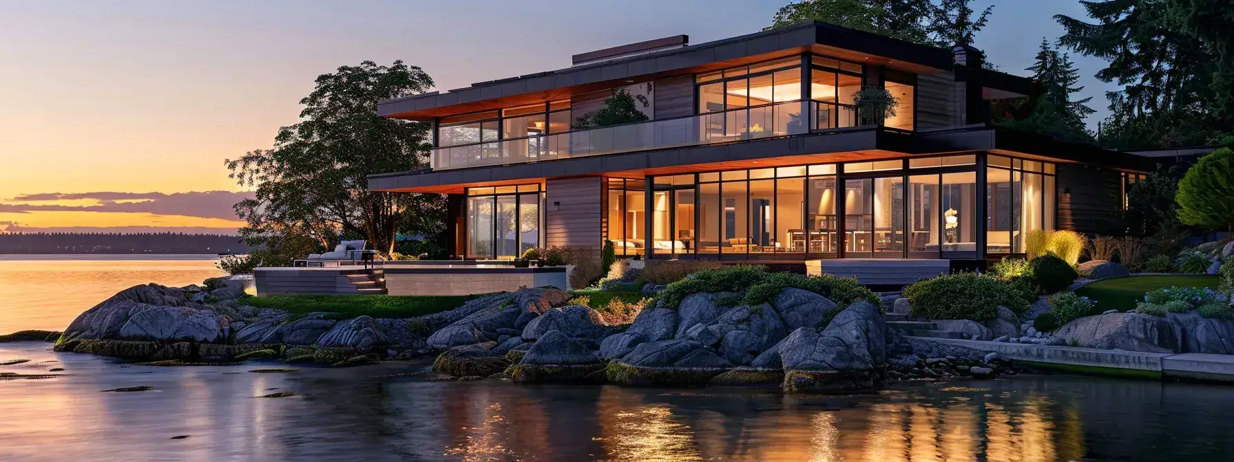 a sleek, modern landing page featuring a stunning waterfront property with a clear call-to-action button. a sleek, modern landing page featuring a stunning waterfront property with a clear call-to-action button.