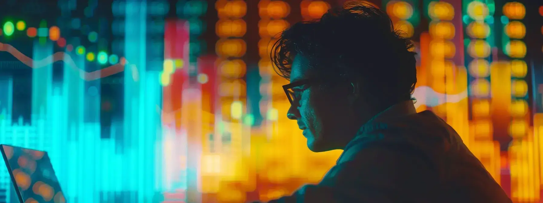 a person analyzing colorful data charts on a laptop, representing the role of analytics data in seo success. a person analyzing colorful data charts on a laptop, representing the role of analytics data in seo success.
