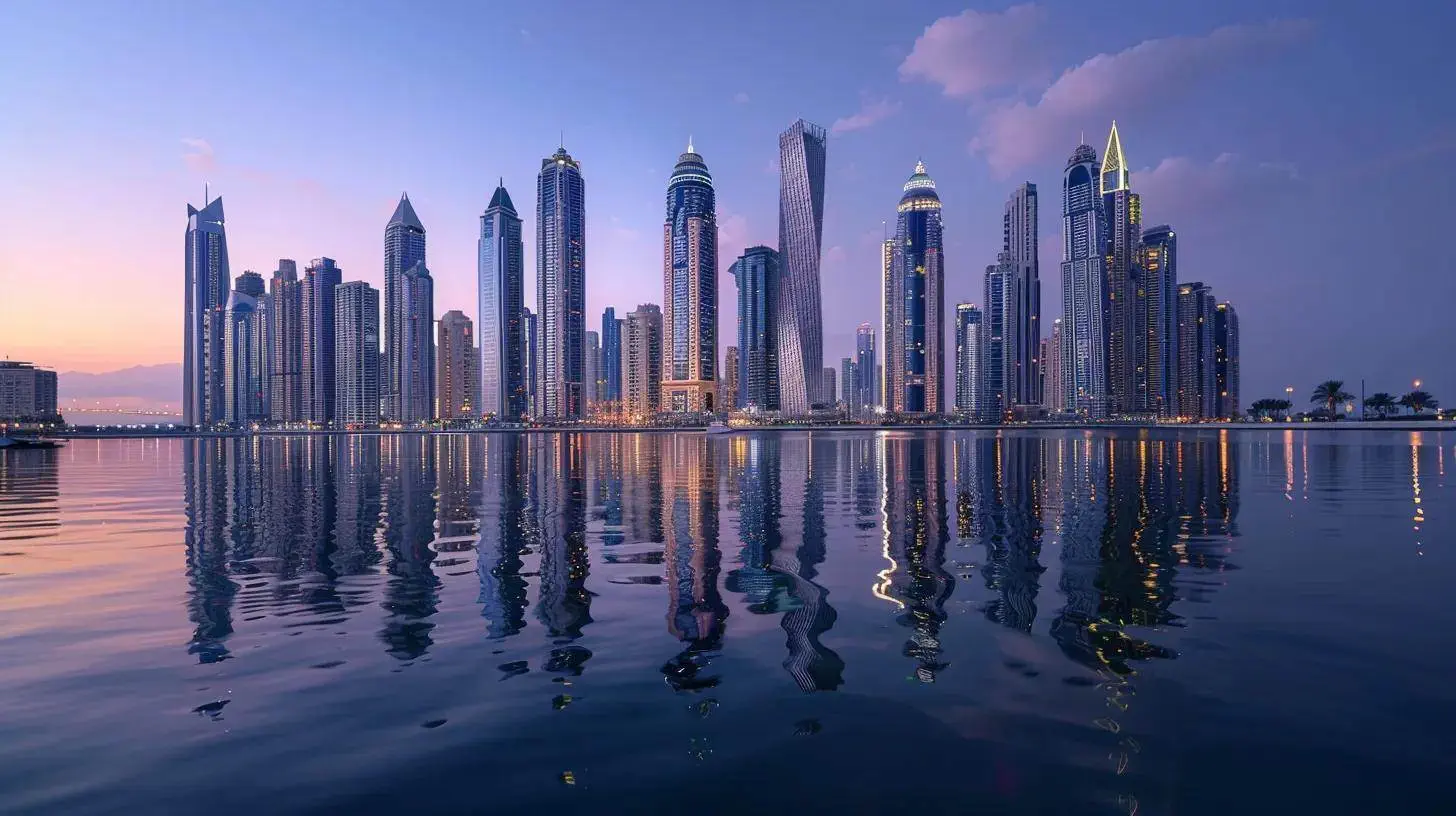 a dynamic urban skyline at dusk, showcasing a modern high-rise building with vibrant lights and reflections on glass surfaces, symbolizing the potential profitability and strategic decision-making of savvy investors in the real estate market. a dynamic urban skyline at dusk, showcasing a modern high-rise building with vibrant lights and reflections on glass surfaces, symbolizing the potential profitability and strategic decision-making of savvy investors in the real estate market.