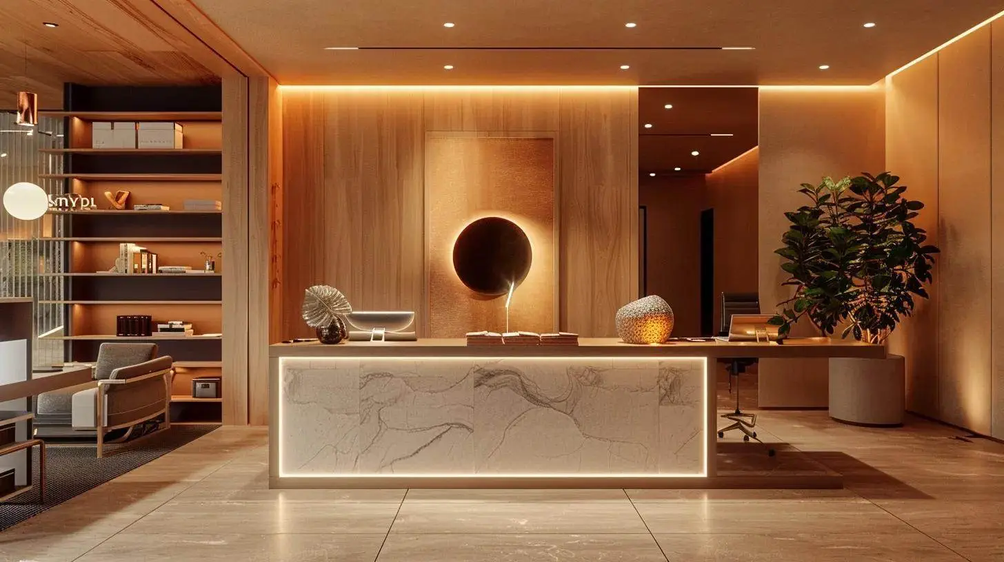 a sleek, modern real estate office adorned with branding elements, showcasing clients engaging with attentive professionals in a warm, inviting atmosphere bathed in natural light. a sleek, modern real estate office adorned with branding elements, showcasing clients engaging with attentive professionals in a warm, inviting atmosphere bathed in natural light.