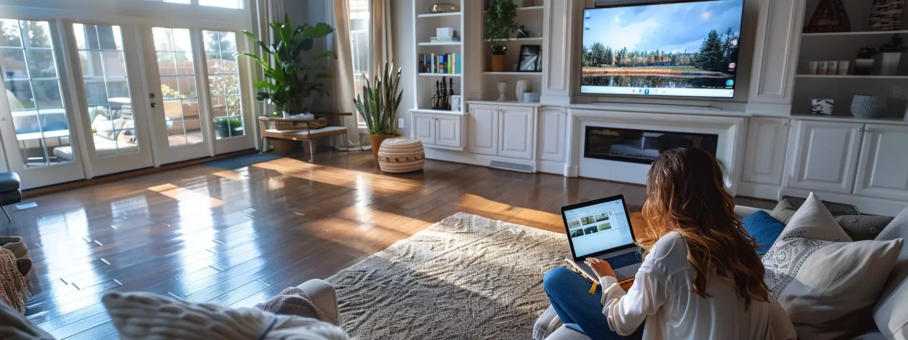 a dynamic shot of a real estate agent creating engaging content on a laptop, surrounded by modern technology tools like zillow premier agent and real geeks, showcasing a strategic approach to attract high-quality leads. a dynamic shot of a real estate agent creating engaging content on a laptop, surrounded by modern technology tools like zillow premier agent and real geeks, showcasing a strategic approach to attract high-quality leads.