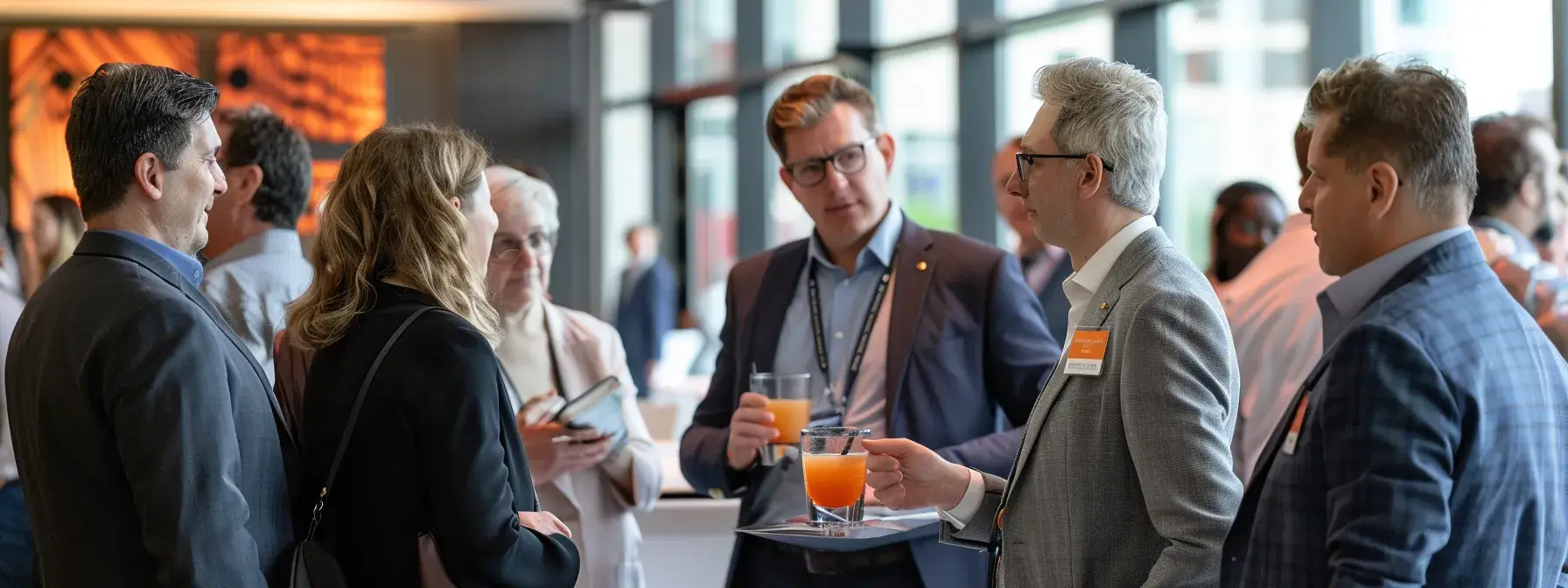 a group of diverse professionals engaged in a lively discussion during an industry networking event. a group of diverse professionals engaged in a lively discussion during an industry networking event.
