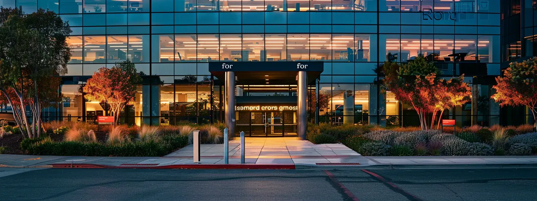 a modern office building facade with a a modern office building facade with a