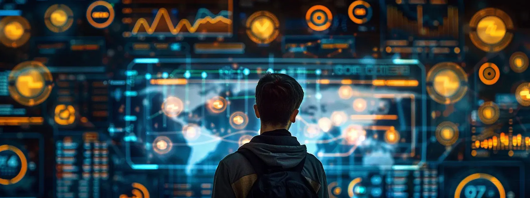 a person analyzing a computer screen filled with graphs and charts showing backlink and referral traffic data. a person analyzing a computer screen filled with graphs and charts showing backlink and referral traffic data.