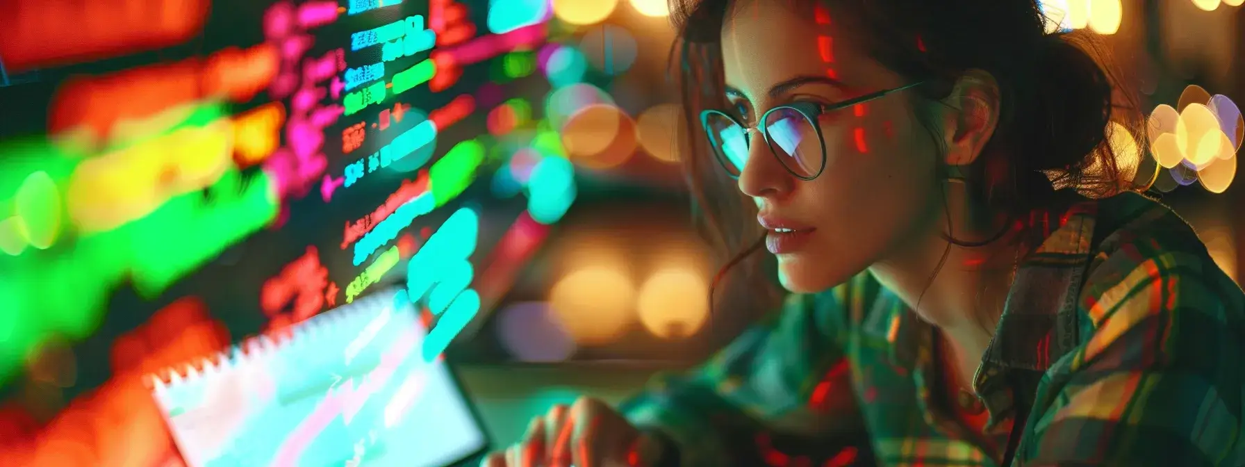 a woman carefully selecting keywords while crafting a meta description, surrounded by a variety of colorful highlighters and a laptop displaying website analytics. a woman carefully selecting keywords while crafting a meta description, surrounded by a variety of colorful highlighters and a laptop displaying website analytics.