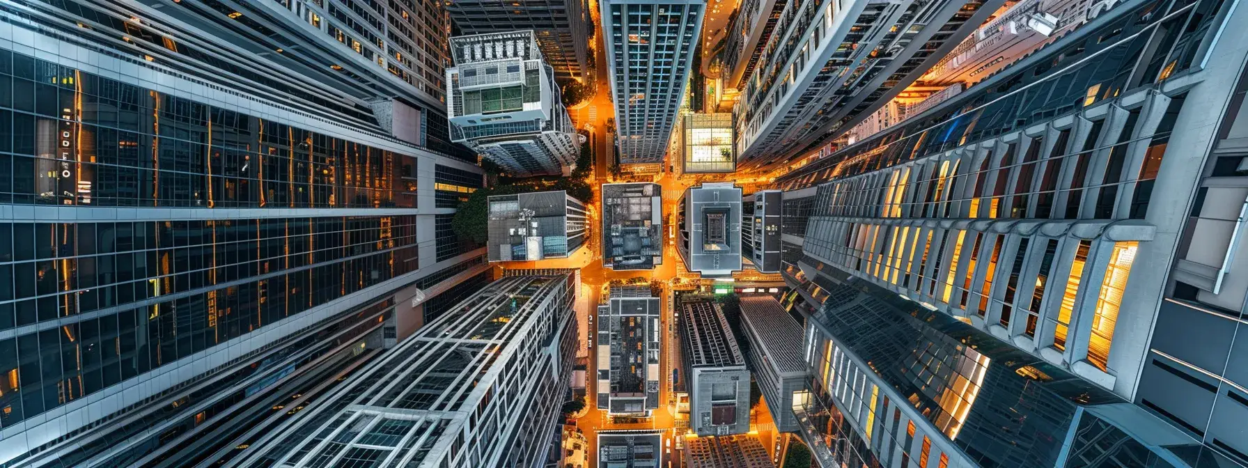 an aerial shot of a modern skyscraper surrounded by a network of reputable websites linking together. an aerial shot of a modern skyscraper surrounded by a network of reputable websites linking together.