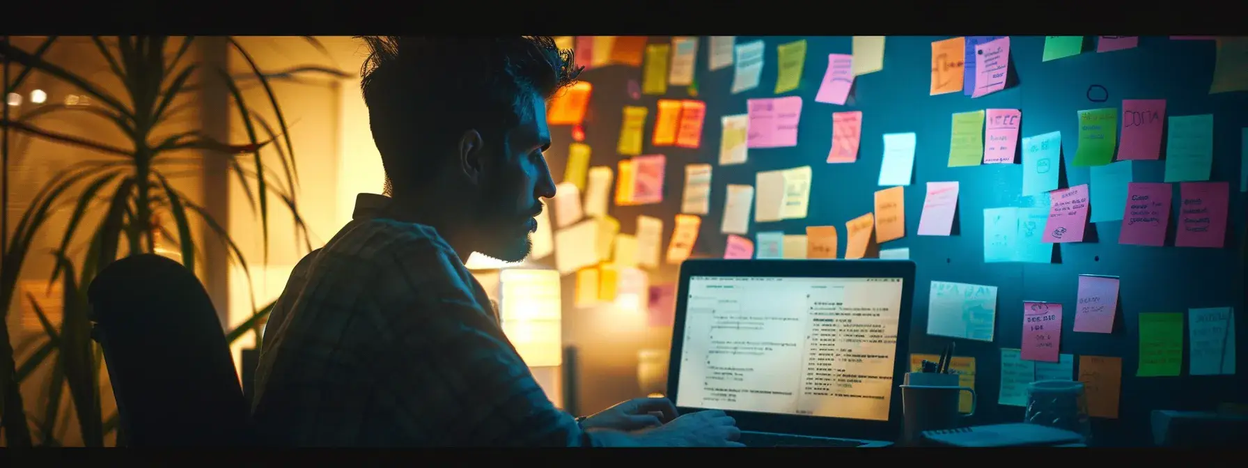 crafting a captivating meta description: a person meticulously writing a concise and compelling summary on a computer screen surrounded by post-it notes with user search queries and call-to-action reminders. crafting a captivating meta description: a person meticulously writing a concise and compelling summary on a computer screen surrounded by post-it notes with user search queries and call-to-action reminders.