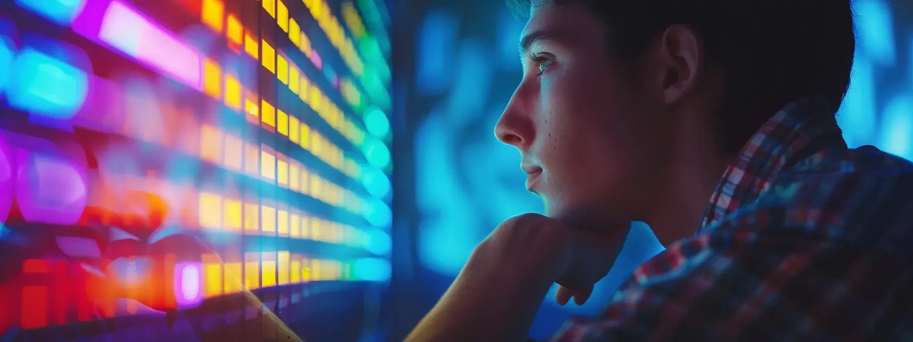 a focused individual analyzing a colorful graph filled with seo metrics and data, highlighting the importance of setting clear objectives for seo efforts. a focused individual analyzing a colorful graph filled with seo metrics and data, highlighting the importance of setting clear objectives for seo efforts.