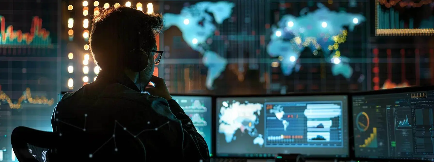 a man analyzing keyword rankings on a computer screen, surrounded by graphs and data charts, showcasing his dedication to measuring seo success. a man analyzing keyword rankings on a computer screen, surrounded by graphs and data charts, showcasing his dedication to measuring seo success.