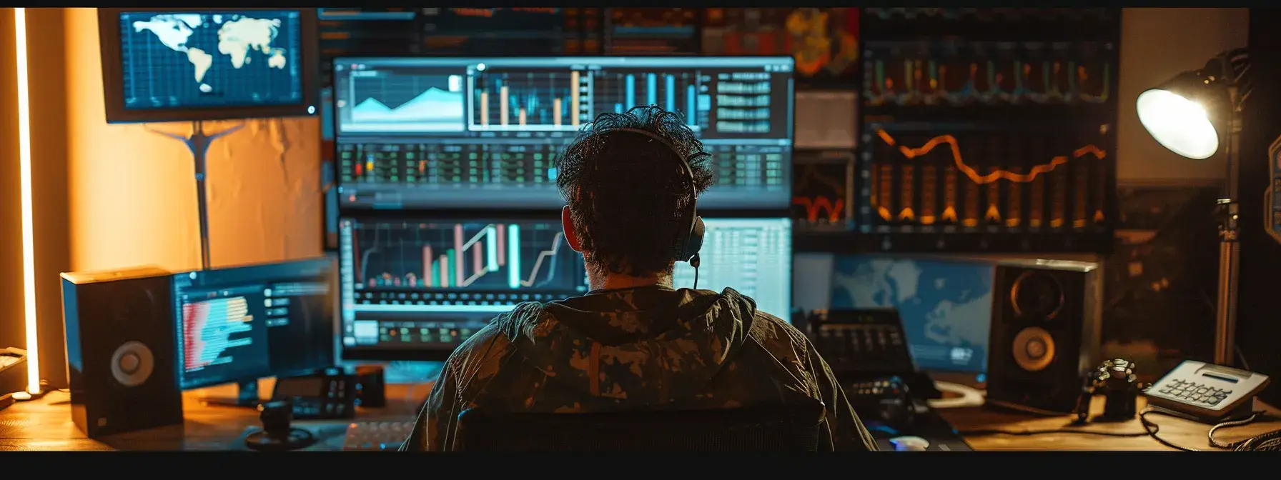 a person analyzing keyword rankings on a computer screen, surrounded by charts and graphs showing data trends and metrics. a person analyzing keyword rankings on a computer screen, surrounded by charts and graphs showing data trends and metrics.