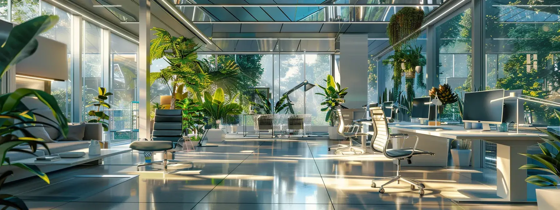 a futuristic office with ai-powered technology enhancing real estate seo strategies. a futuristic office with ai-powered technology enhancing real estate seo strategies.