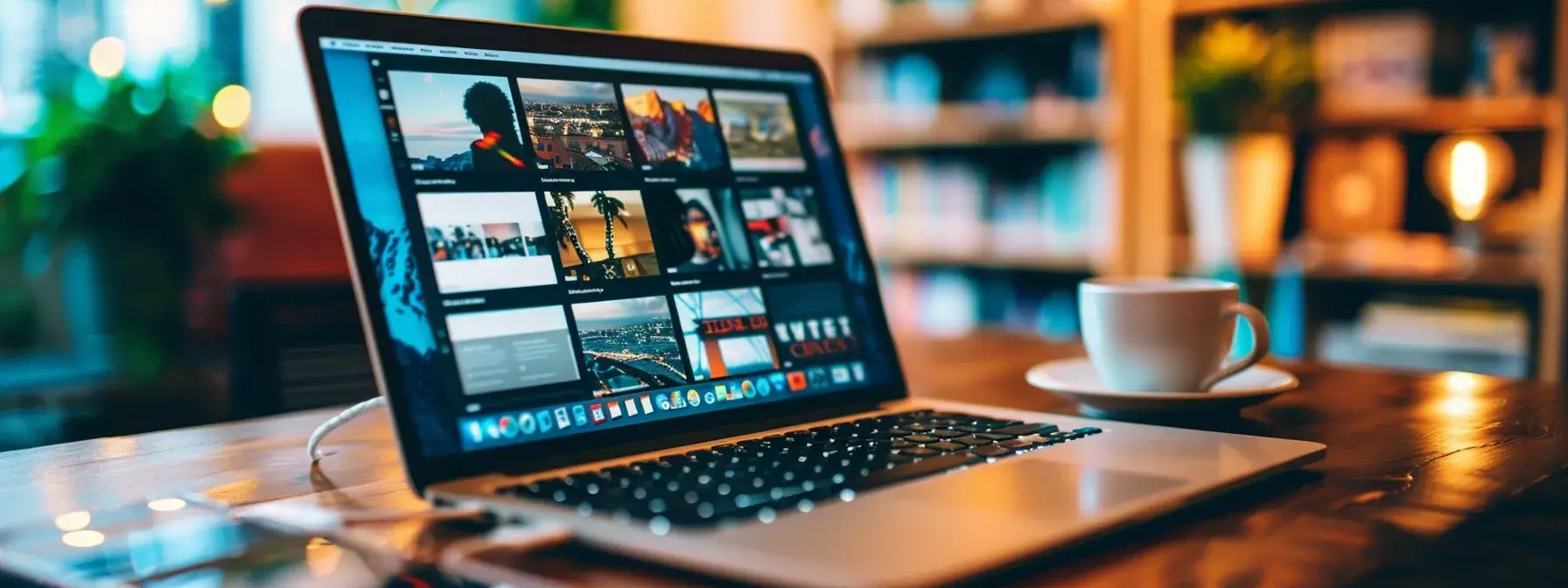 a laptop displaying a website with sharp, eye-catching images perfectly integrated with relevant text to enhance seo optimization. a laptop displaying a website with sharp, eye-catching images perfectly integrated with relevant text to enhance seo optimization.