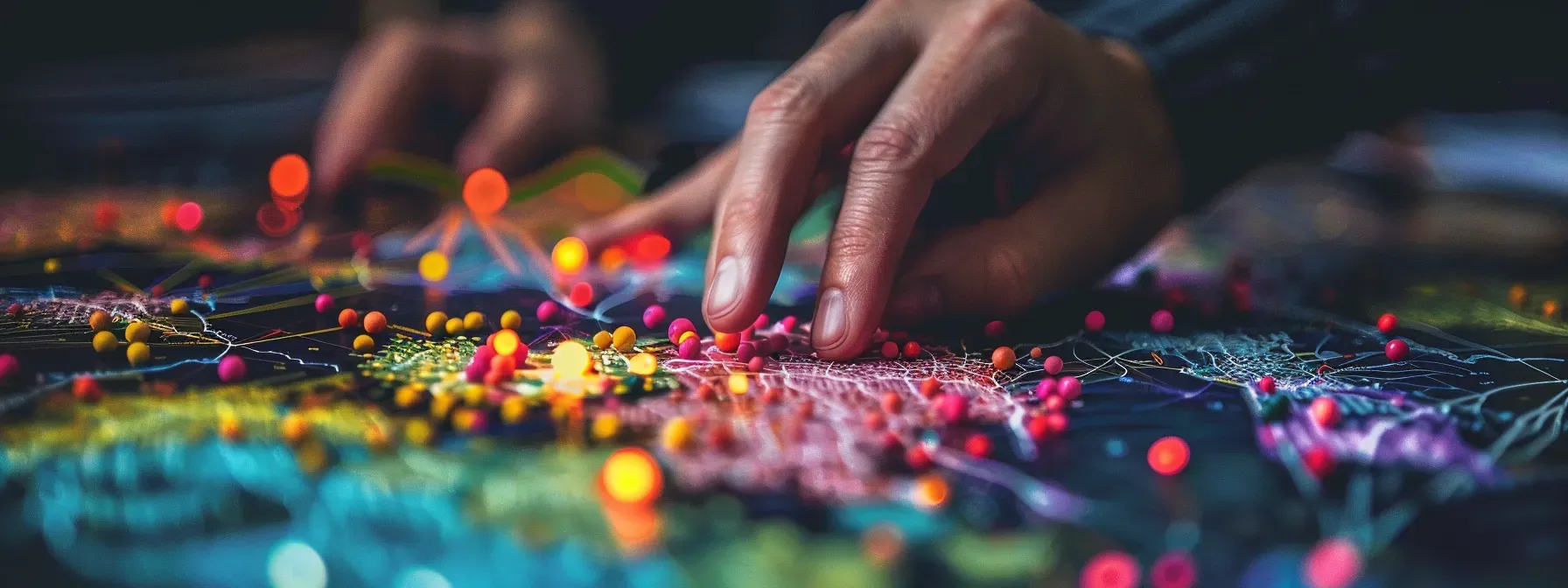 a person organizing a colorful collection of keywords on a vibrant mind map. a person organizing a colorful collection of keywords on a vibrant mind map.