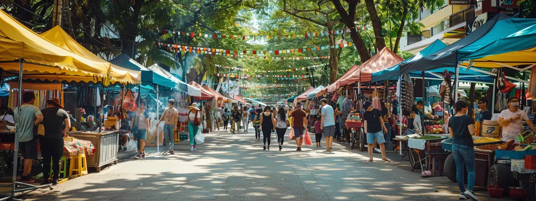 a vibrant street fair filled with local vendors, buzzing with activity and community spirit. a vibrant street fair filled with local vendors, buzzing with activity and community spirit.