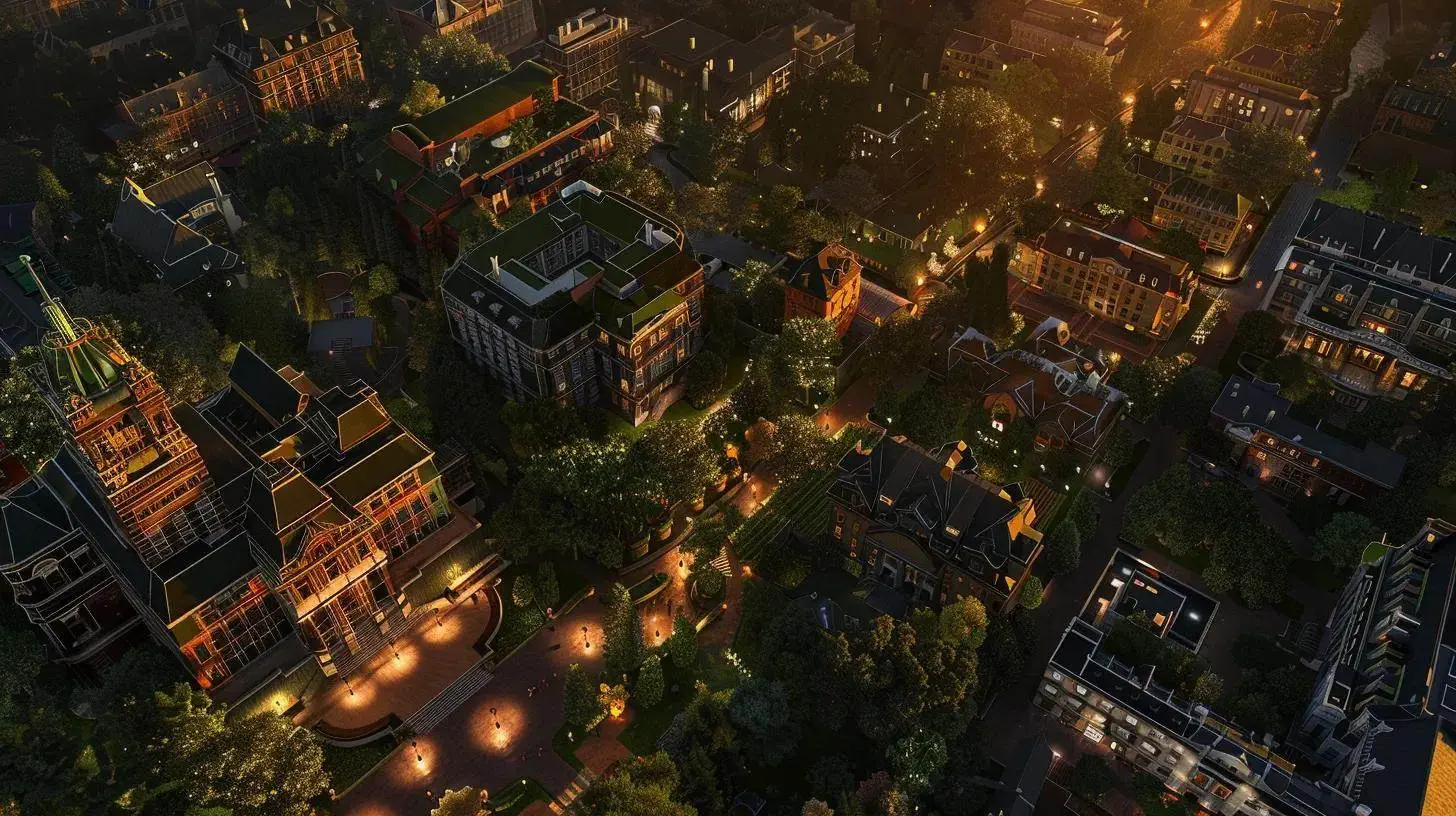a bird's-eye view of a vibrant urban neighborhood, showcasing a variety of comparable properties with diverse architectural styles, lush greenery, and bustling streets, illuminated by the warm glow of the setting sun to highlight the dynamic essence of real estate market analysis. a bird's-eye view of a vibrant urban neighborhood, showcasing a variety of comparable properties with diverse architectural styles, lush greenery, and bustling streets, illuminated by the warm glow of the setting sun to highlight the dynamic essence of real estate market analysis.