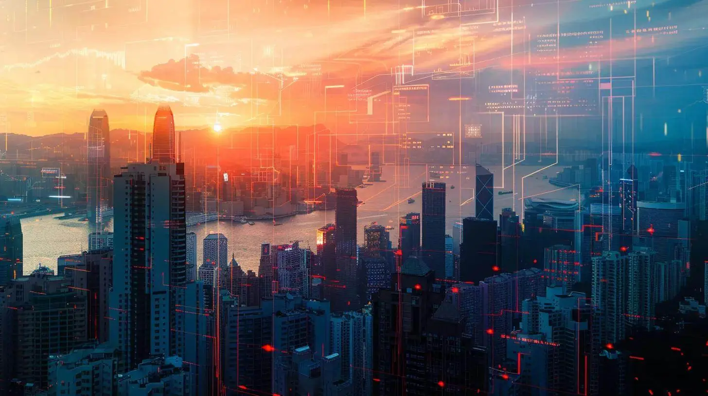 a panoramic view of a bustling urban skyline at sunset, showcasing a blend of modern skyscrapers and classic architecture, with digital overlays of market trends and economic indicators visually represented in vibrant colors. a panoramic view of a bustling urban skyline at sunset, showcasing a blend of modern skyscrapers and classic architecture, with digital overlays of market trends and economic indicators visually represented in vibrant colors.