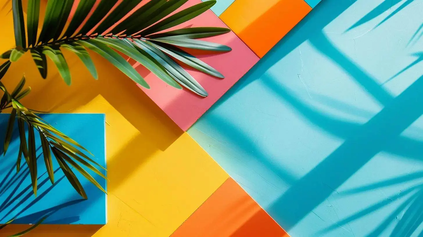 a striking flat lay of vibrant color swatches against a sleek, modern backdrop, embodying the harmonious blend of sophistication and optimism in real estate branding. a striking flat lay of vibrant color swatches against a sleek, modern backdrop, embodying the harmonious blend of sophistication and optimism in real estate branding.