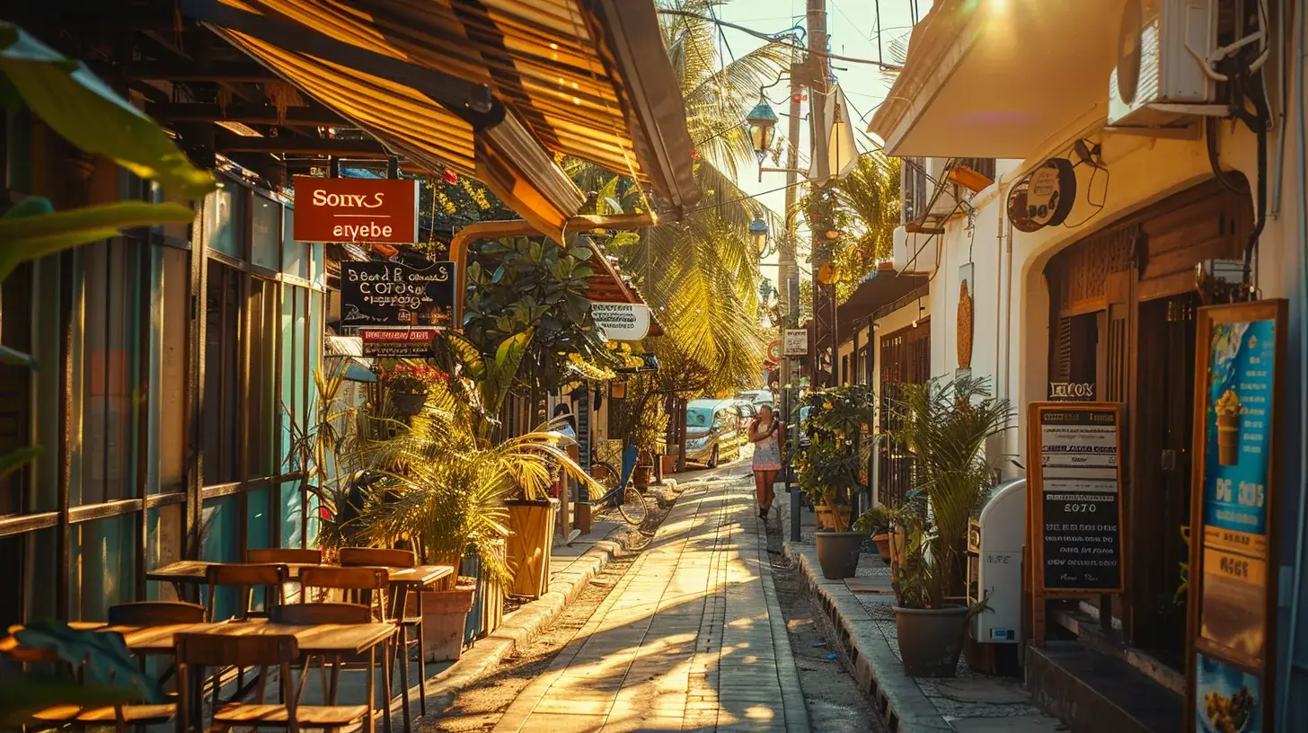 a vibrant, bustling street lined with appealing vacation rental properties showcases diverse price tags and occupancy signs, illuminated by warm afternoon sunlight, highlighting the competitive rental landscape. a vibrant, bustling street lined with appealing vacation rental properties showcases diverse price tags and occupancy signs, illuminated by warm afternoon sunlight, highlighting the competitive rental landscape.