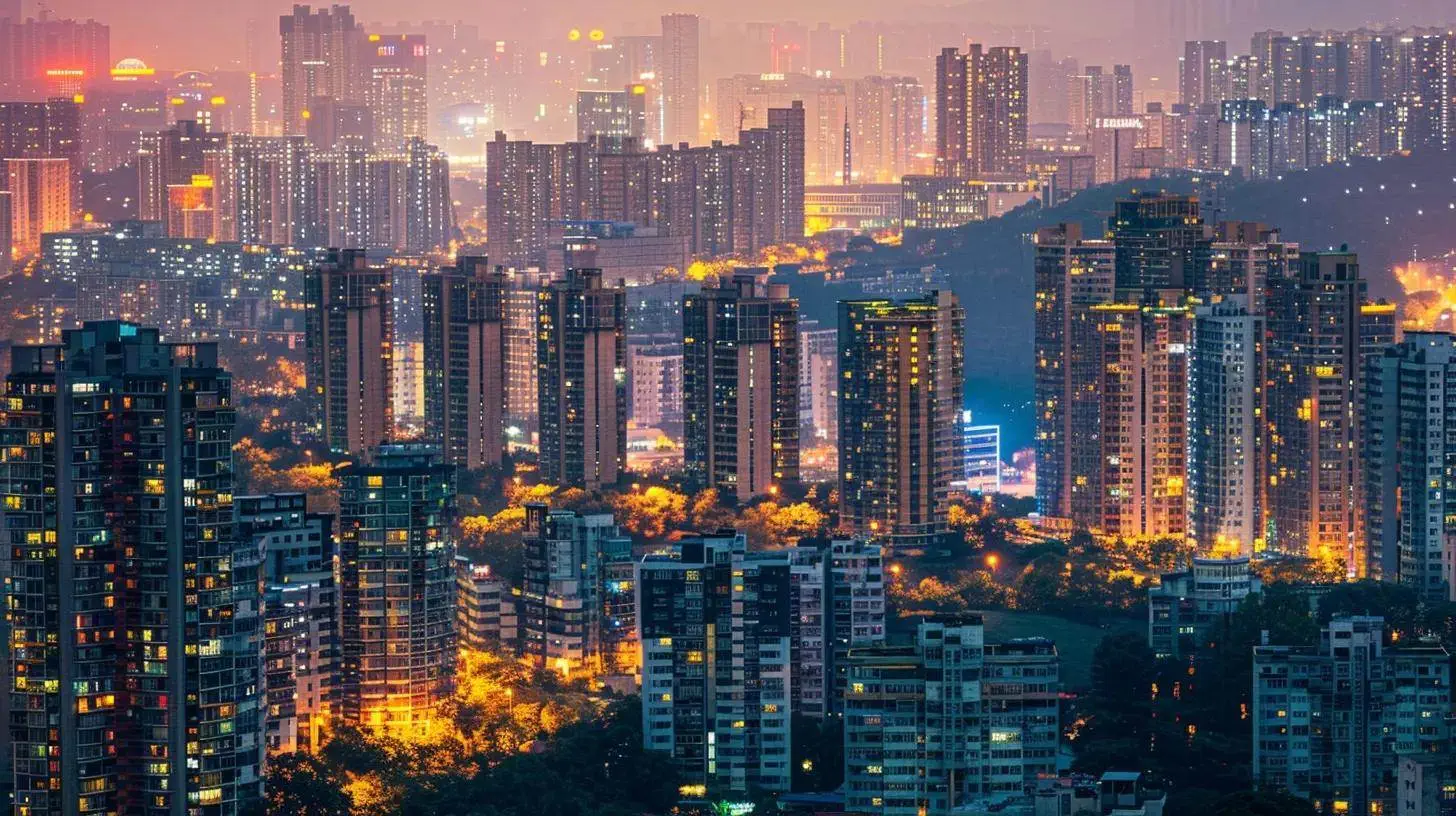 a vibrant cityscape at sunset, showcasing a bustling neighborhood with diverse architecture, symbolizing the dynamic interplay of demographics and market trends that define lucrative property investment opportunities. a vibrant cityscape at sunset, showcasing a bustling neighborhood with diverse architecture, symbolizing the dynamic interplay of demographics and market trends that define lucrative property investment opportunities.