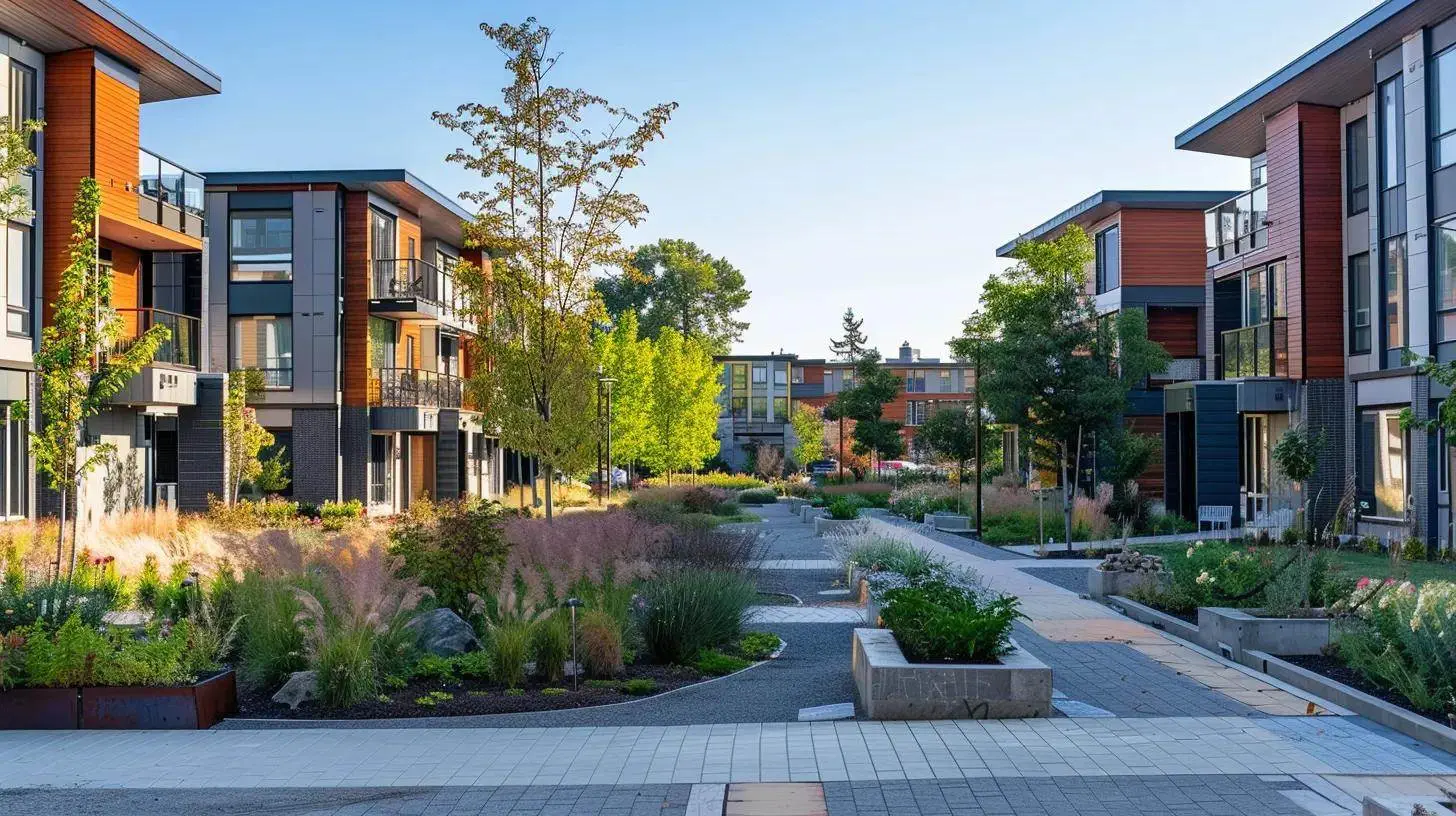 a vibrant neighborhood scene showcases modern family homes surrounded by well-maintained school buildings and bustling offices, illustrating the strong link between quality education, employment accessibility, and thriving rental demand. a vibrant neighborhood scene showcases modern family homes surrounded by well-maintained school buildings and bustling offices, illustrating the strong link between quality education, employment accessibility, and thriving rental demand.
