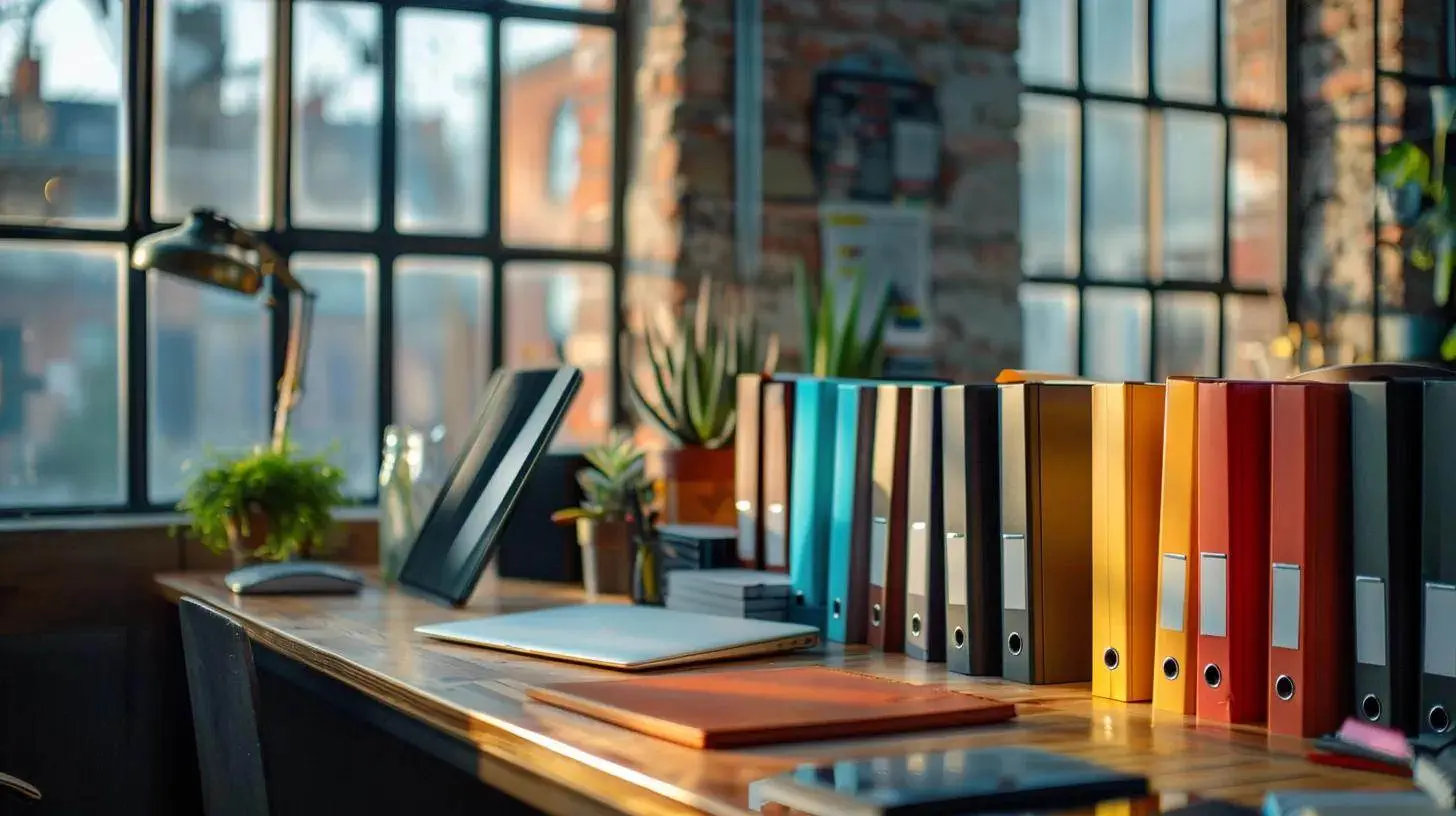 a vibrant, well-organized workspace filled with colorful categorized folders representing various segments of an email list, illuminated by natural light filtering through large windows, embodies the strategic approach to effective real estate marketing. a vibrant, well-organized workspace filled with colorful categorized folders representing various segments of an email list, illuminated by natural light filtering through large windows, embodies the strategic approach to effective real estate marketing.