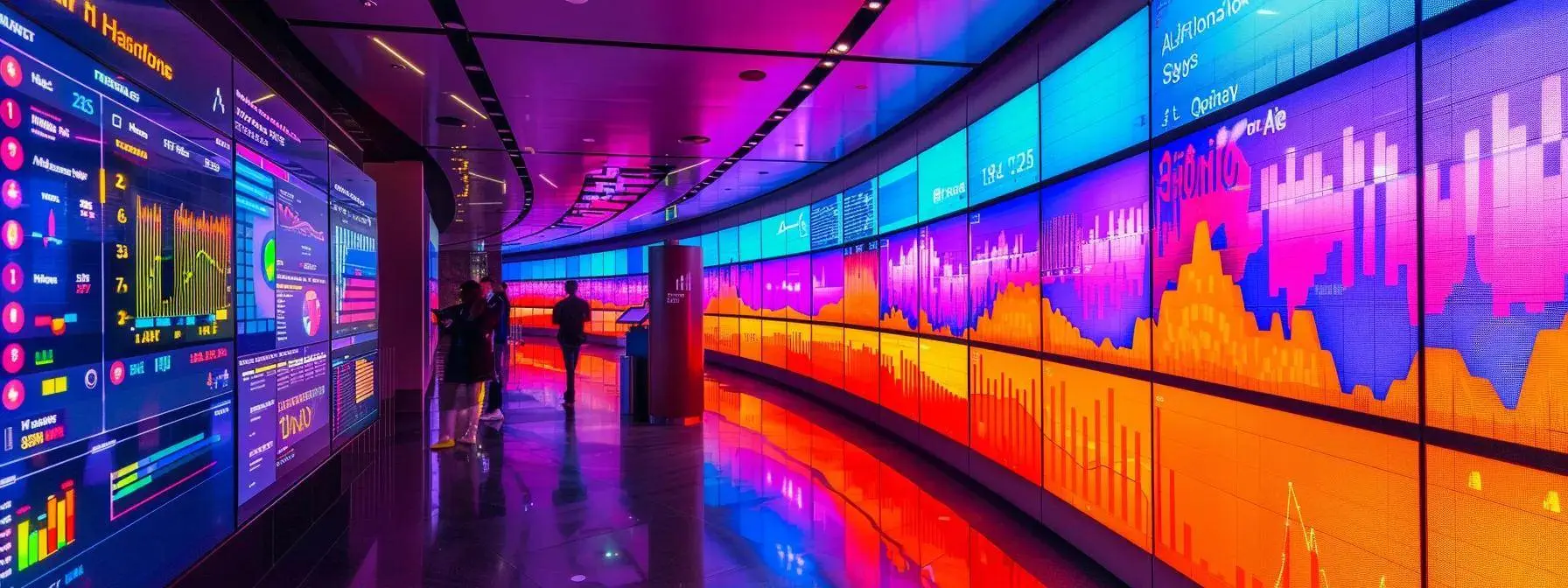 a dynamic web dashboard displays colorful graphs and trends analyzing 404 error data, illuminated by a modern, tech-savvy atmosphere that conveys a sense of continuous improvement and user engagement.