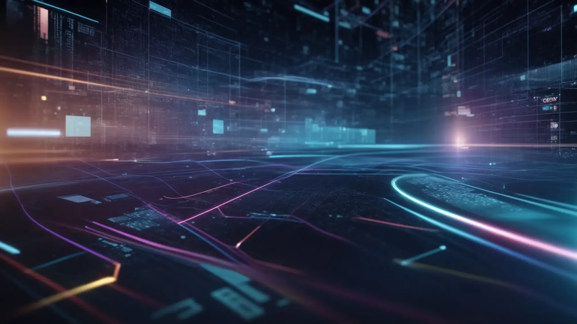 a captivating close-up of a digital workspace adorned with interconnected web diagrams and vibrant flowcharts, illustrating essential seo internal linking strategies for success, all bathed in soft, natural light.