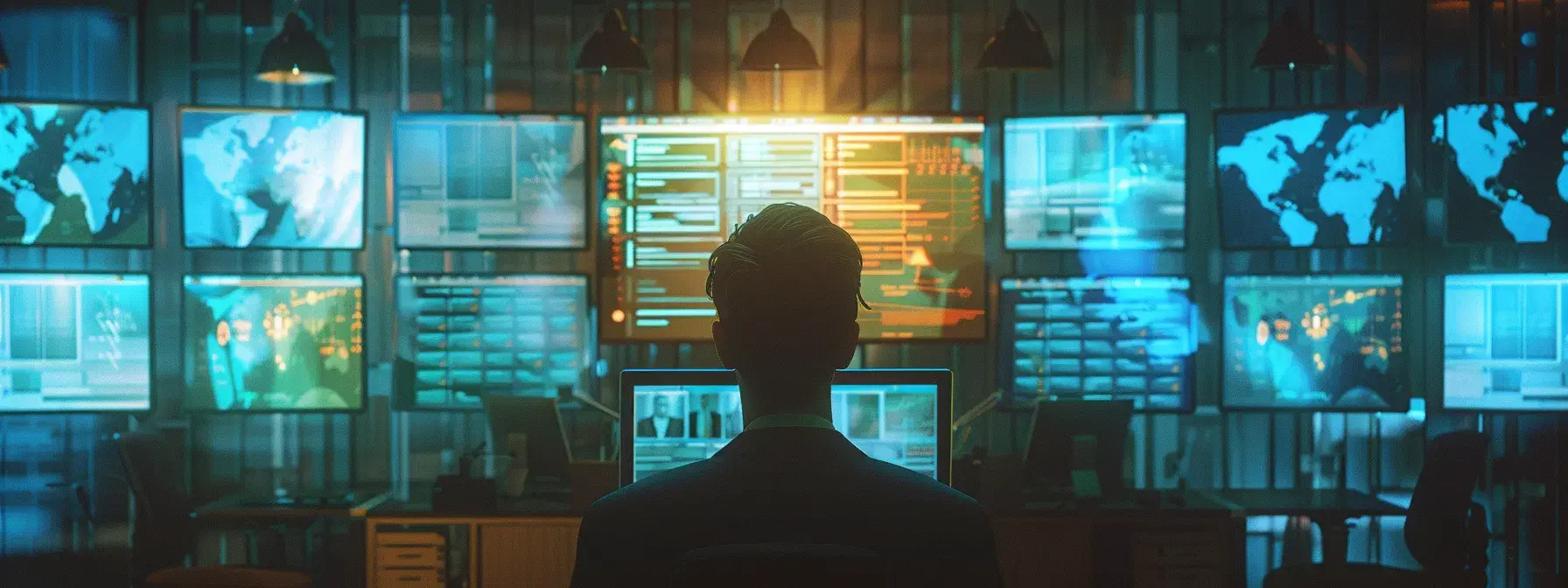 a dynamic and engaging visual of a professional setting, featuring a glowing computer screen displaying vibrant realtor directories and analytics graphics, illuminated by soft, focused lighting that highlights the importance of digital marketing success.