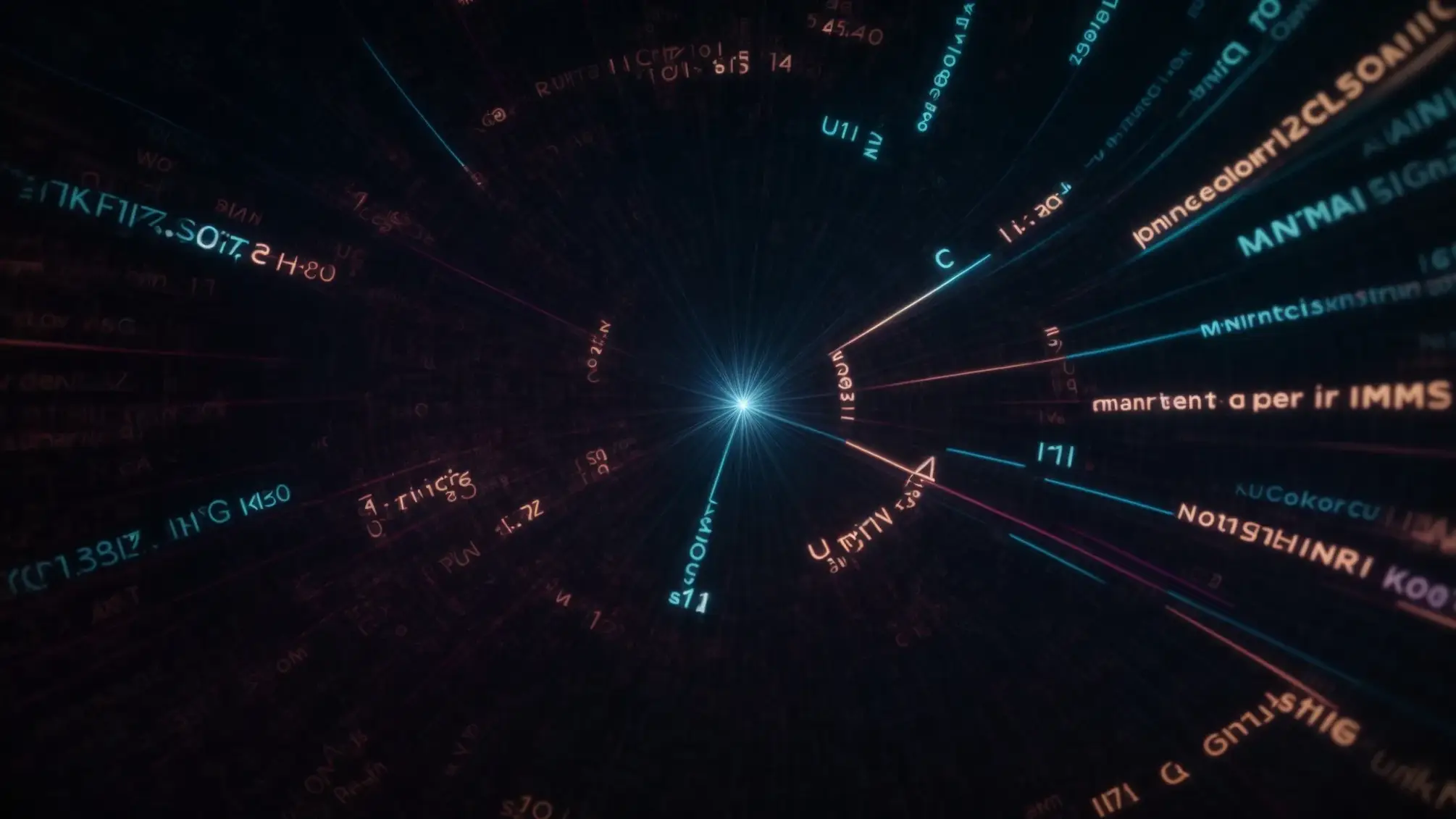 a visually captivating close-up of interconnected, vibrant clusters of keywords radiating against a sleek, dark background, symbolizing the intricate process of master keyword clustering in digital marketing.