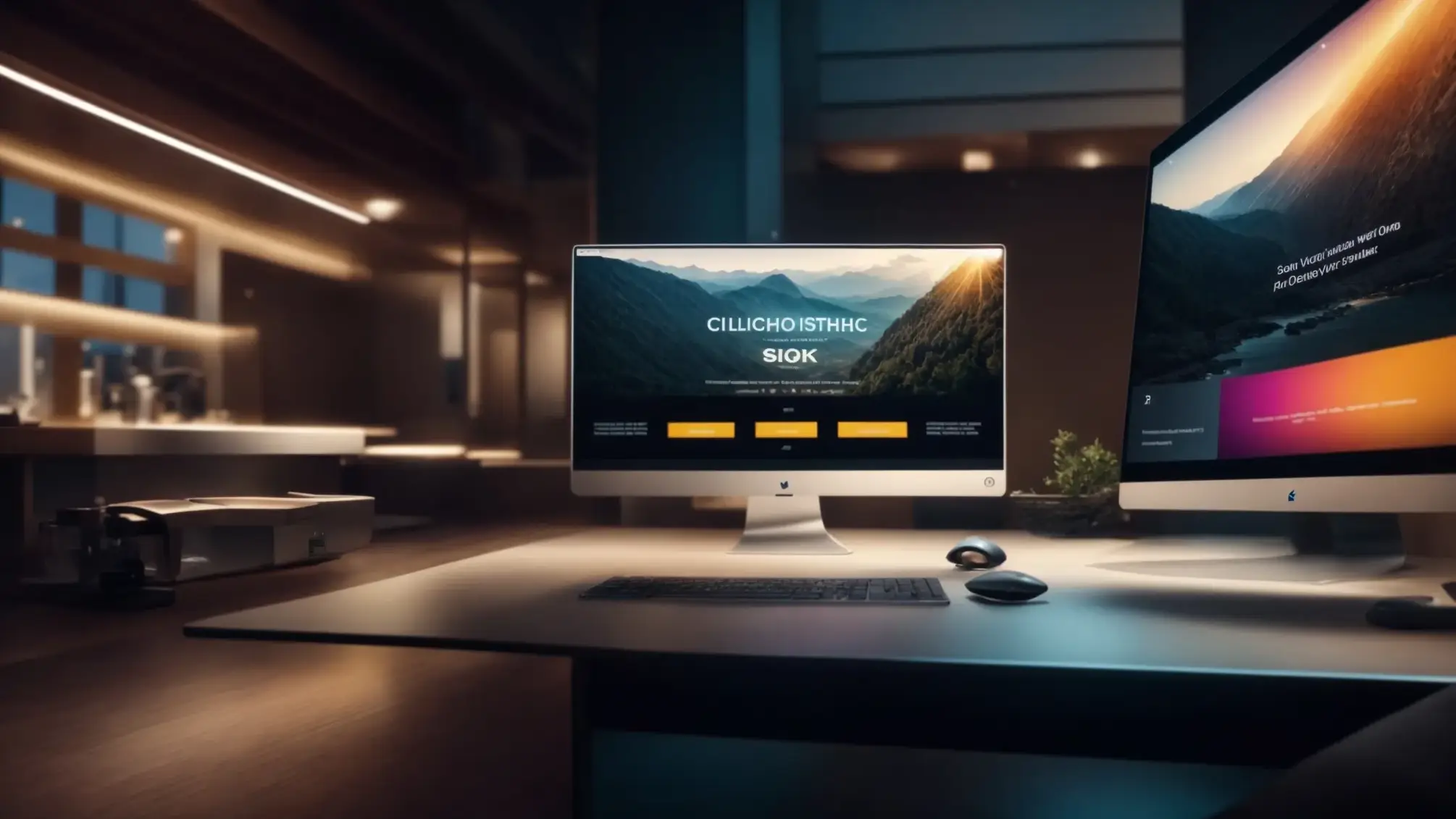 a captivating image of a sleek, modern web design layout highlighted by vibrant graphics and strategic headers, symbolizing effective site structure and seo mastery.