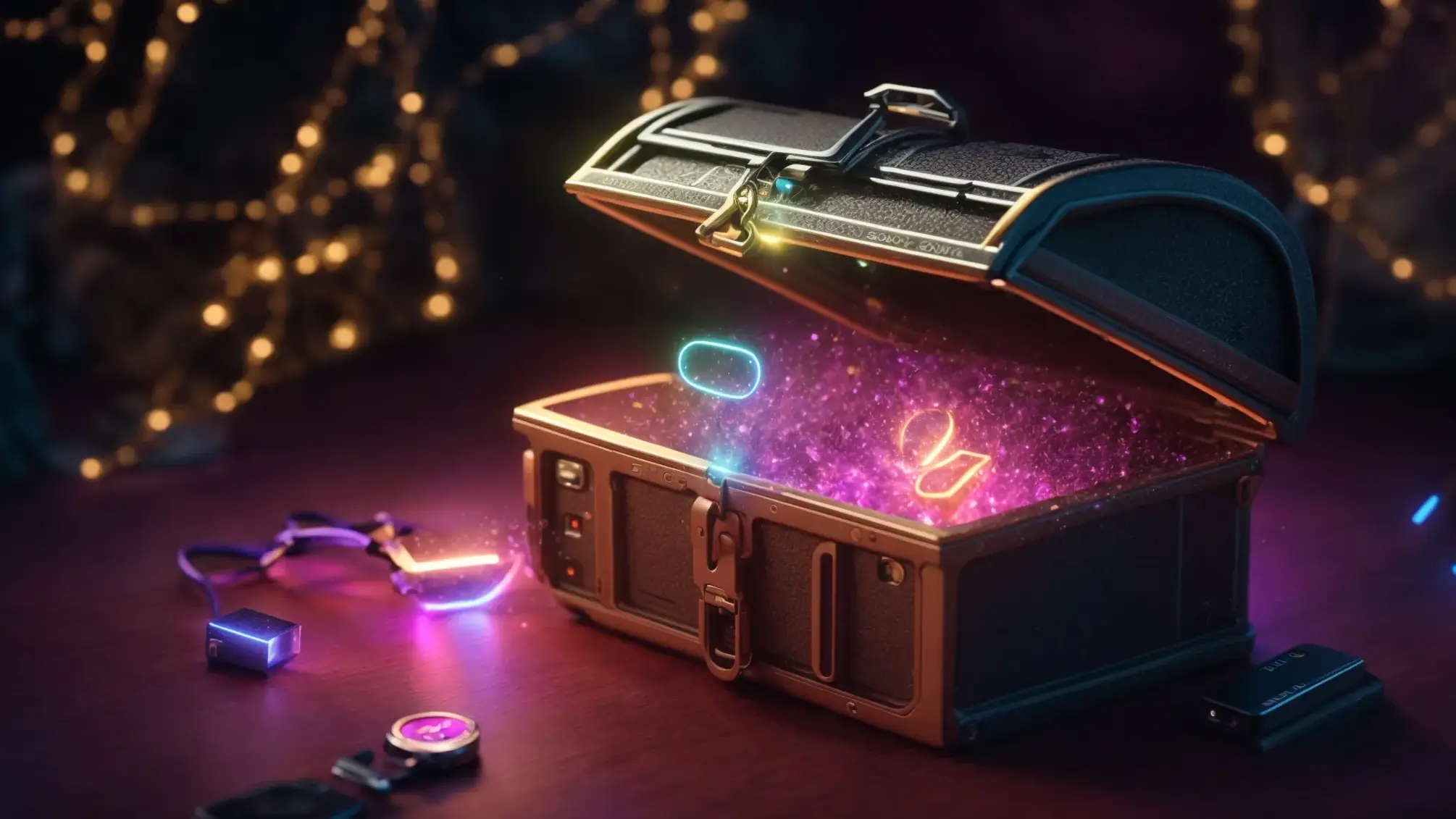 a vibrant digital landscape featuring a glowing key unlocking a treasure chest filled with keywords, symbolizing the power of high intent keywords to unlock tremendous roi in seo.