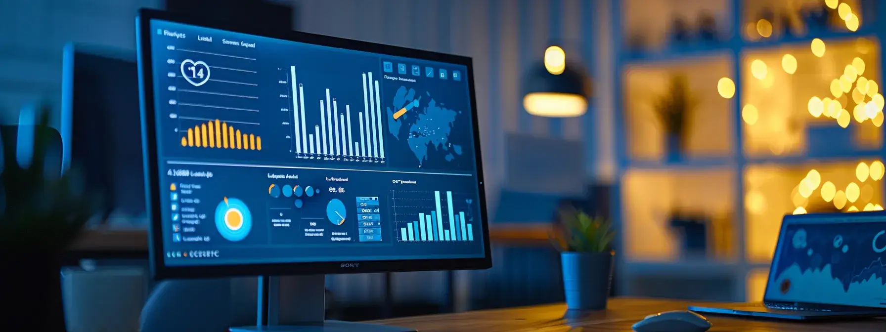 a dynamic and engaging real estate website interface illuminated by soft, natural lighting, showcasing vibrant graphs and analytics on a sleek screen, symbolizing effective a/b testing strategies to optimize user experience.