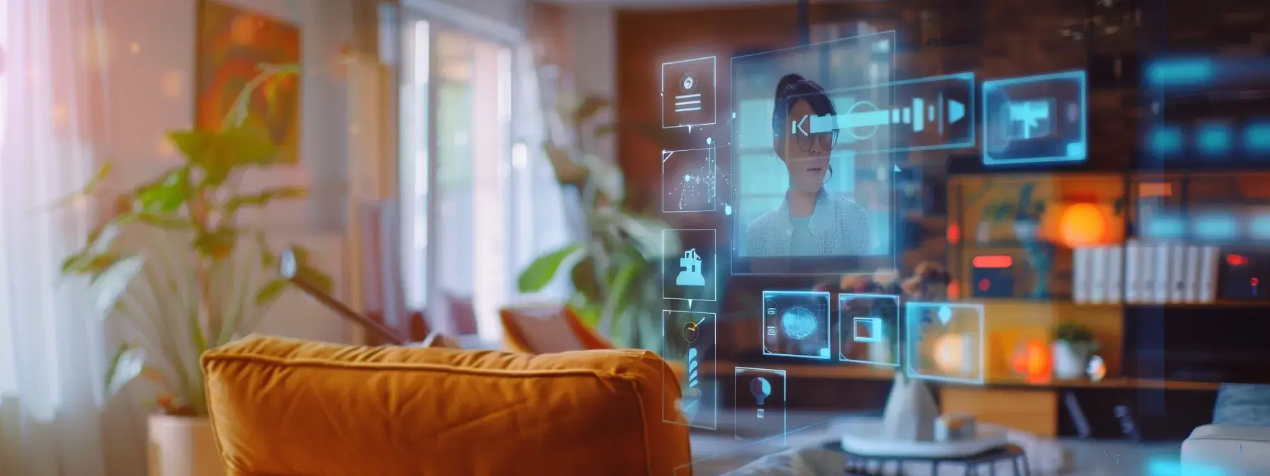 a sleek, modern chatbot interface on a digital screen seamlessly engages diverse users in vibrant dialogue, showcasing effective real estate marketing through an inviting, user-friendly design.