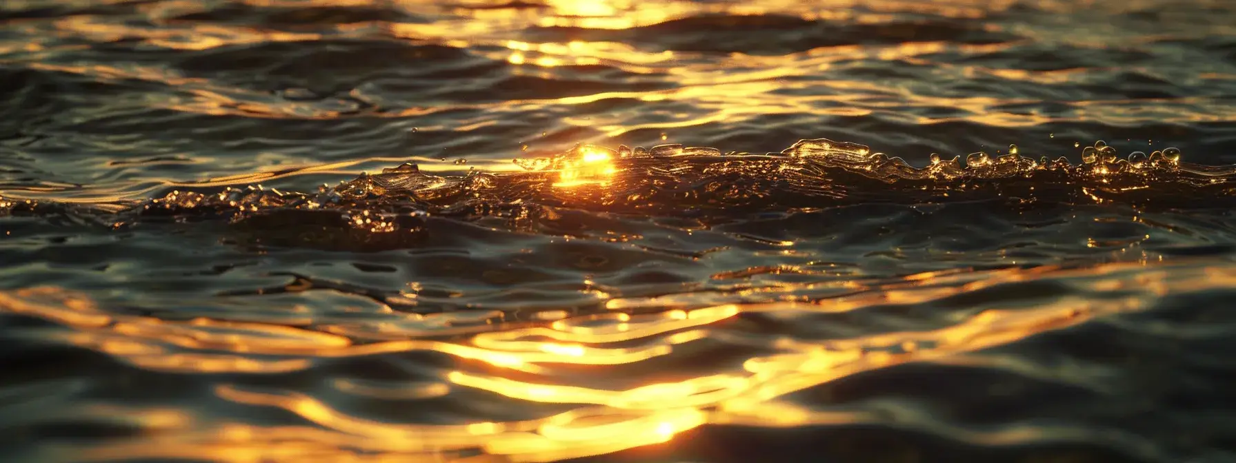 a breathtaking sunset casts golden hues across a calm ocean, where vibrant waves gently lap against a serene, untouched shoreline.