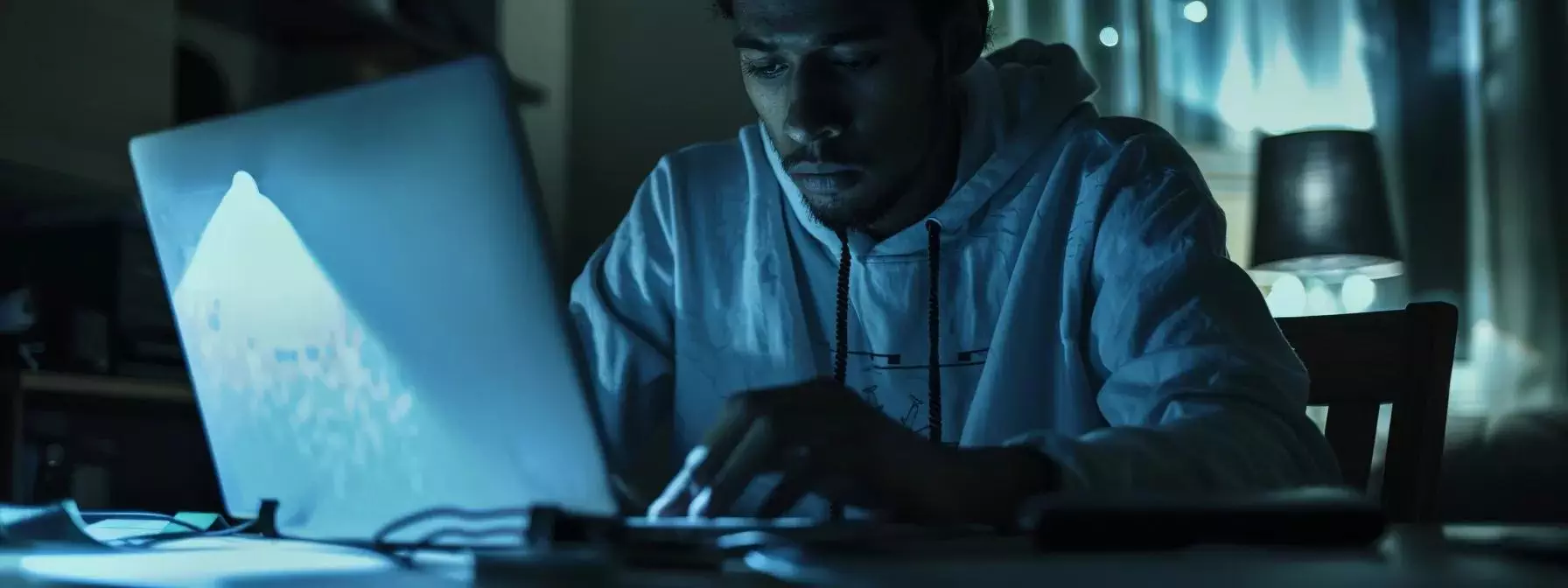 a man writing a content on pc or laptop